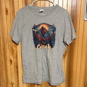 Port and Company Heather Gray Colorado Graphic Tee